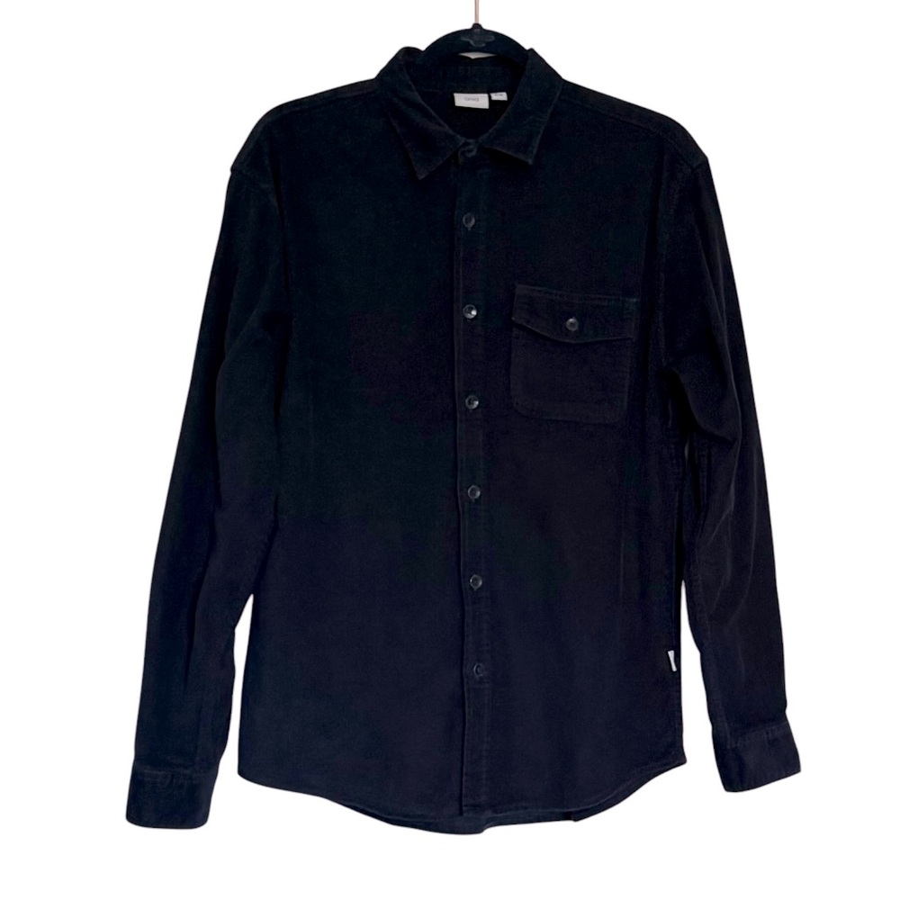 Onia Navy Convertible Corduroy Shirt Size Medium